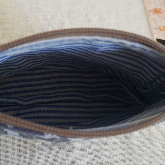 NWT Canvas Recycled Military Stag Deer Pouch Wallet Organizer Leather Handle - Picture 7 of 8